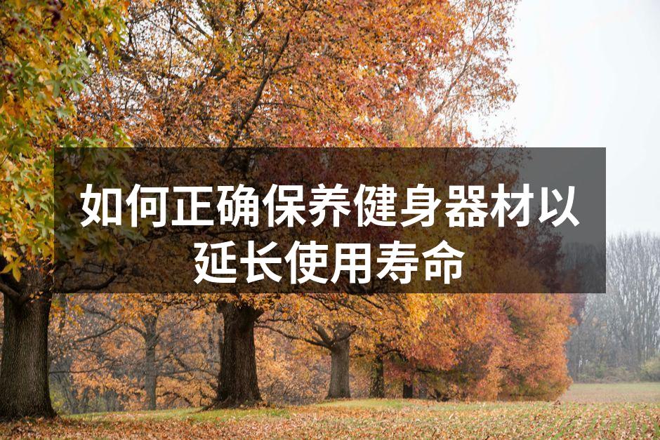 如何正确保养健身器材以延长使用寿命