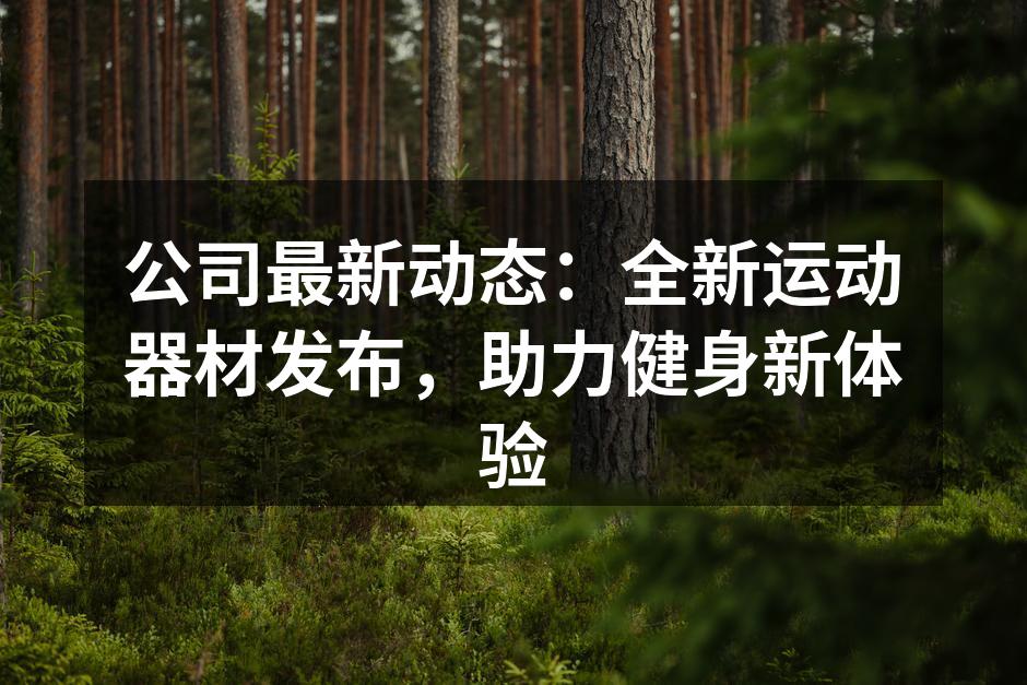 公司最新动态：全新运动器材发布，助力健身新体验